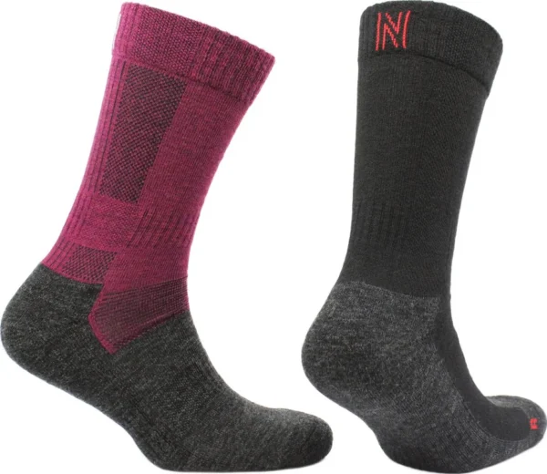 Chaussettes Leonardo Merino Crew (paquet de 2) de Norfolk – Unisexe