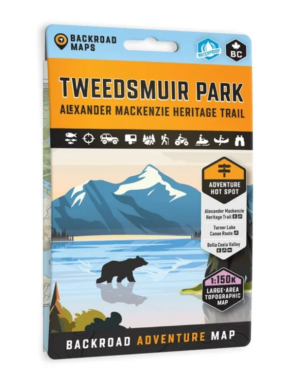 Tweedsmuir Provincial Park BC Map de Backroad Mapbooks