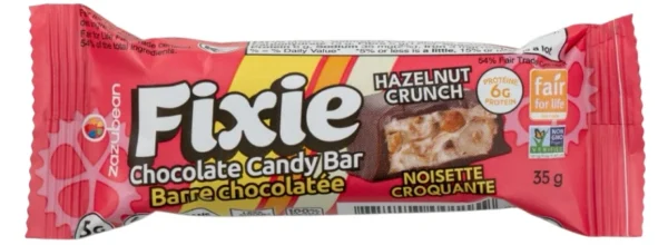 Barre chocolat noisette croquante Fixie de Zazubean