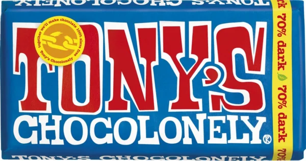 Barre de chocolat noir 70% de Tony's Chocolonely