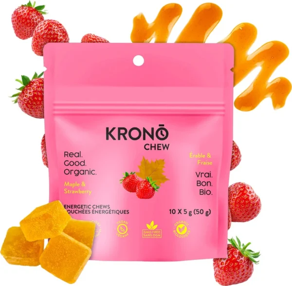 Chews énergiques Érable Fraise de Krono Nutrition