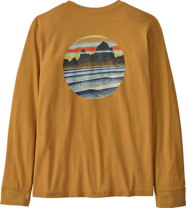 T-shirt à manches longues avec pochoir Skyline de Patagonia – Jeunes