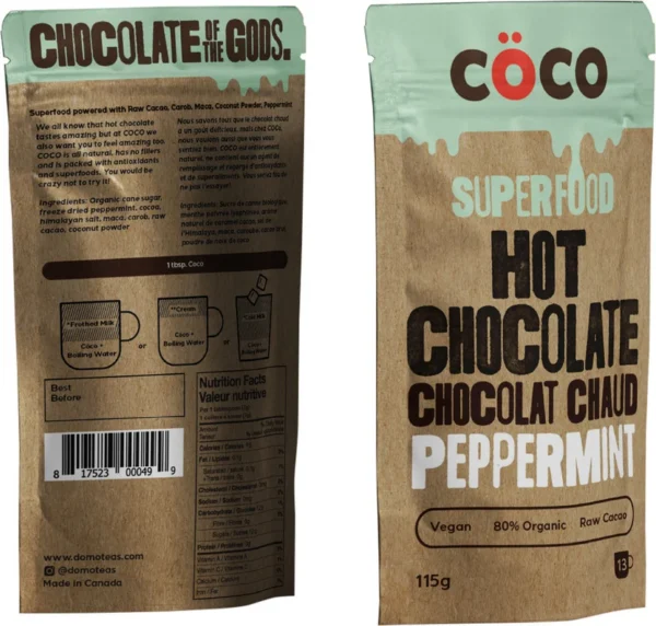 Chocolat chaud à la menthe poivrée de COCO