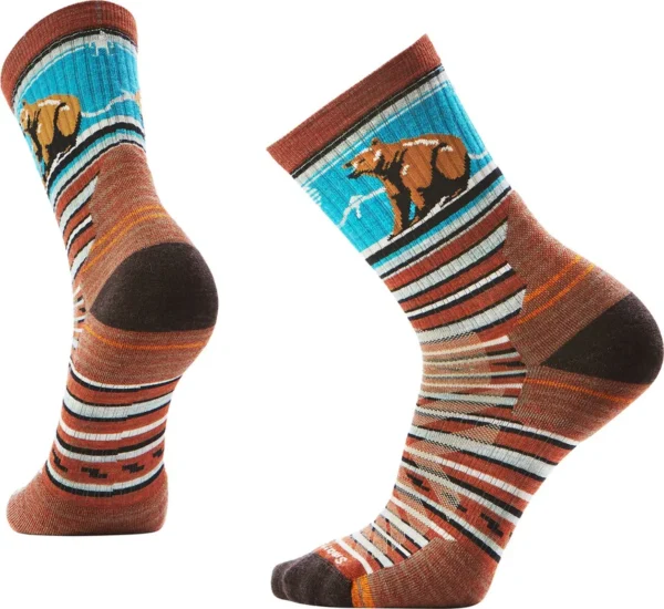 Chaussettes rando mid coussin ciblées Bear Stripe de Smartwool – Hommes