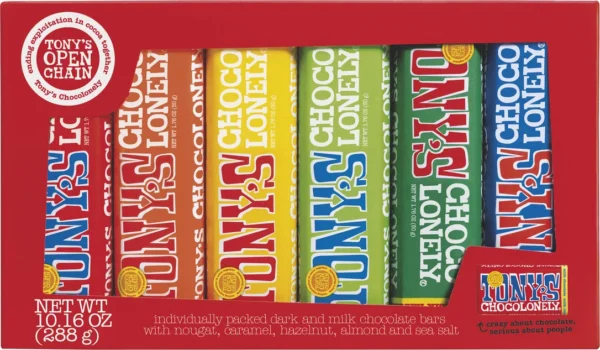 Pack de dégustation arc-en-ciel de Tony's Chocolonely