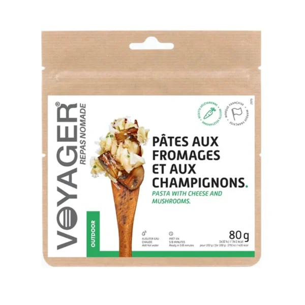 Pâtes au fromage et aux champignons lyophilisé