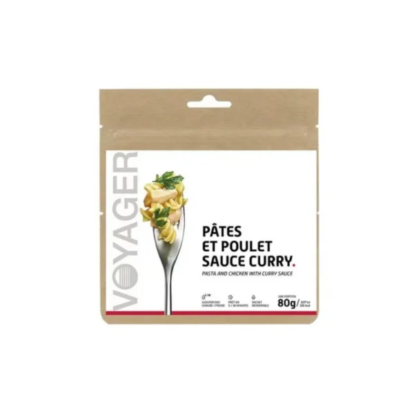 Pâtes au poulet sauce curry