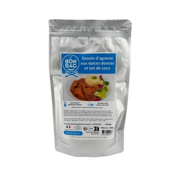 Epaule d'agneau aux épices douces et lait de coco