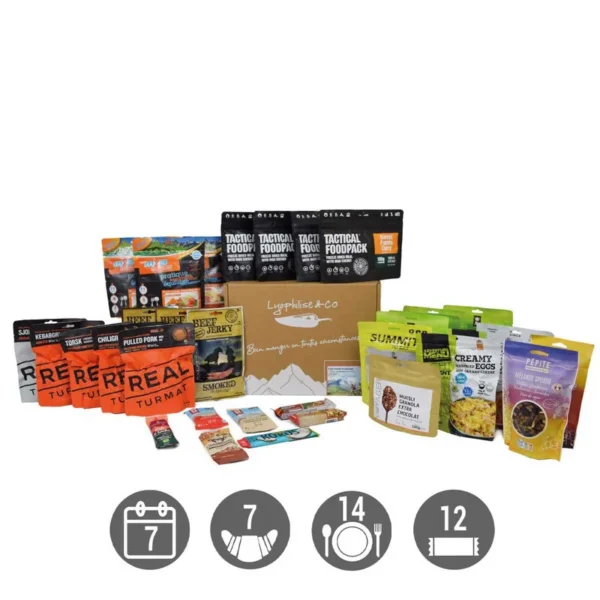 Pack Grande Randonnée – 7 jours – Lyophilisés et Snacks