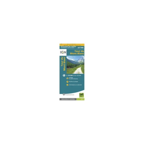 Carte plastifiée IGN – GR TMB – Tour du Mont Blanc