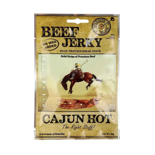 Beef Jerky – Boeuf séché Cajun hot – 50 g