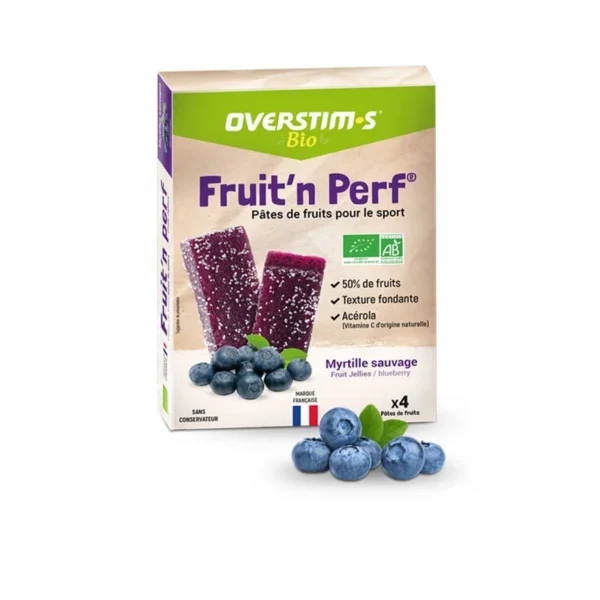 Pâte de fruits bio Overstim.s x 4 – Myrtille