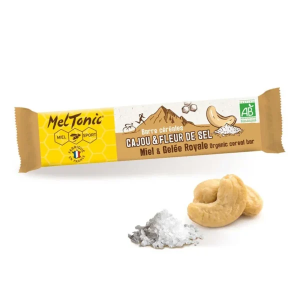 Barre céréales bio Meltonic – Cajou, fleur de sel de Gurérande