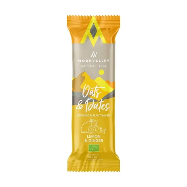 Barre énergétique bio Moonvalley – Citron, Gingembre