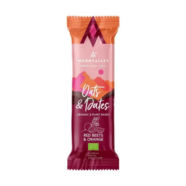 Barre énergétique bio Moonvalley – Betteraves rouges, orange