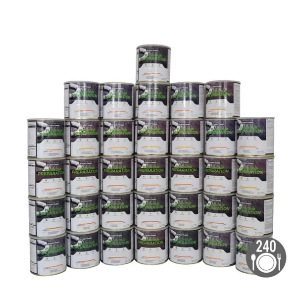 Pack Survie 4 mois – 240 repas – Stockage 25 ans
