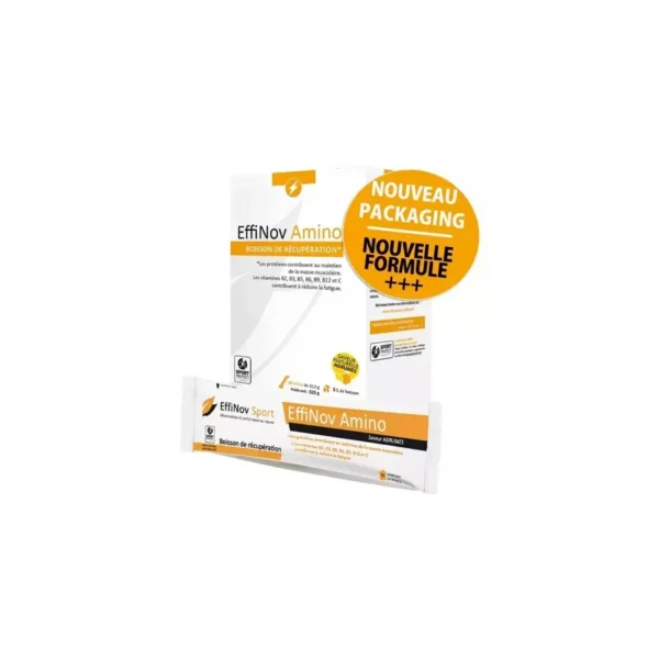 Effinov Amino – Boisson de récupération Effinov x 10 sticks – Agrume
