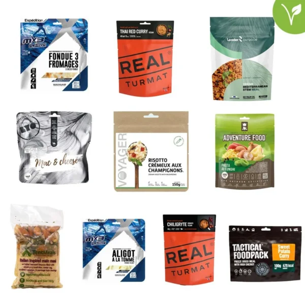 Sélection – 10 meilleures ventes – Repas lyophilisés végétariens