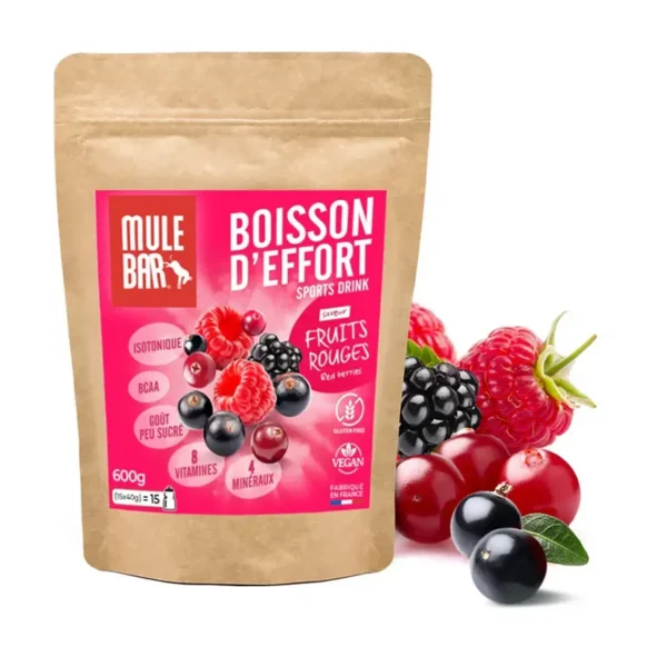 Boissons d'effort Mulebar – Fruits rouges