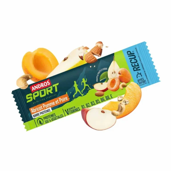 Barre protéinée Andros Sport – Pomme, poire, abricot