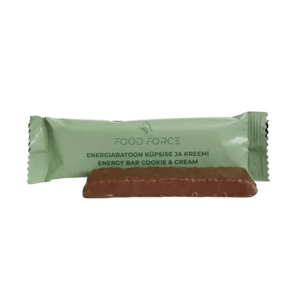 Barre énergétique enrobée cookie crème