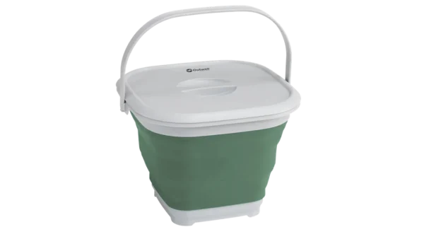 Collaps Bucket Square w/lid Shadow Green