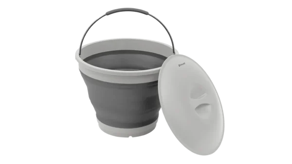 Collaps Bucket Round w/lid Grey Mist