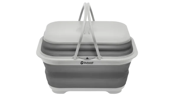 Collaps Washing Base w/handle & lid Grey Mist
