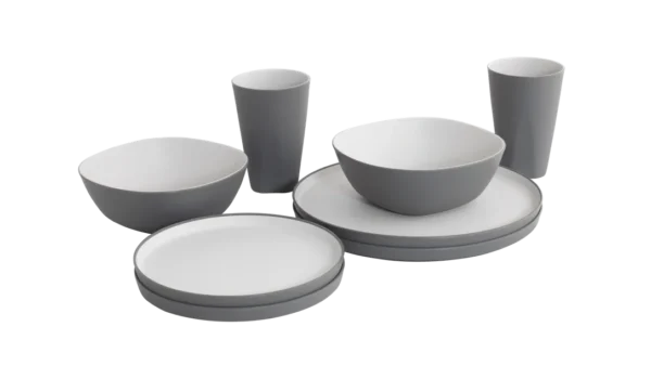 Gala 2 Person Dinner Set Grey Mist