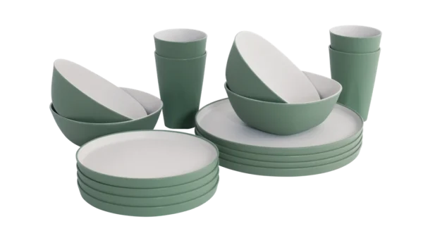 Gala 4 Person Dinner Set Shadow Green