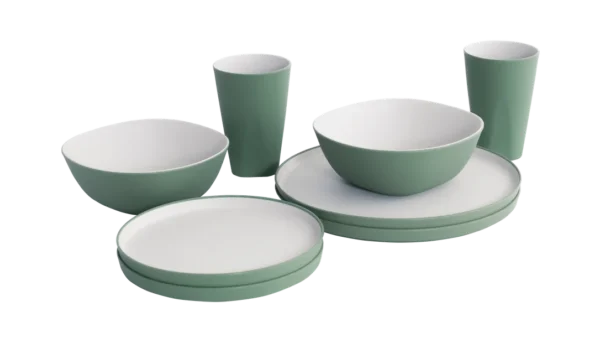 Gala 2 Person Dinner Set Shadow Green