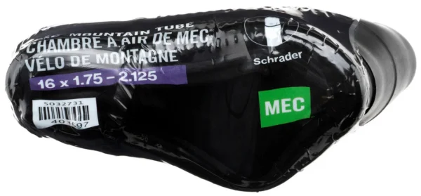 Chambre à air à valve Schrader 16 x 2,125 de MEC