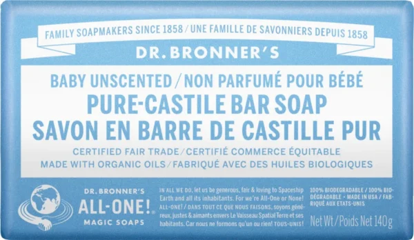 Savon sans parfum 140 g de Dr. Bronner's