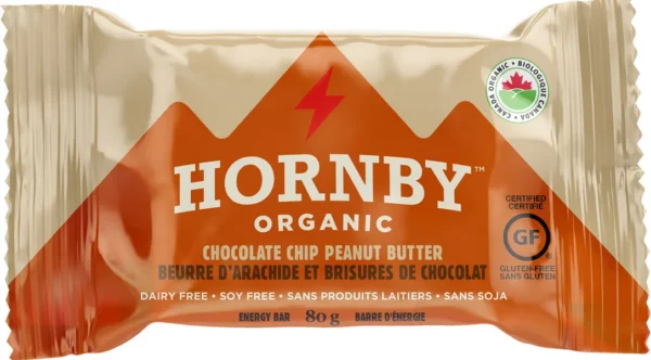 Barre pépites de chocolat et beurre d'arachide de Hornby Organic