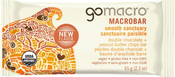 Barre double chocolat et beurre d'arachide de GoMacro