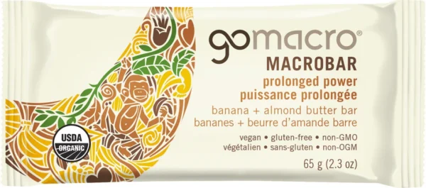 Barre banane et beurre d'amande de GoMacro