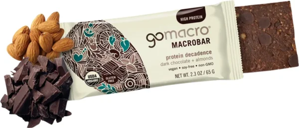Barre protéinée chocolat noir et amandes de GoMacro