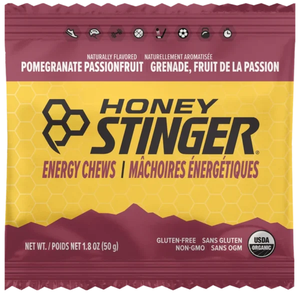Bonbons énergétiques biologiques saveur grenade de Honey Stinger