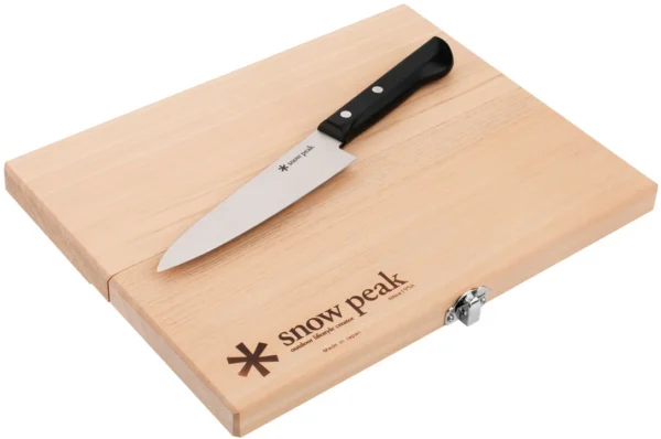 Ensemble couteau et planche à découper – Moyen de Snow Peak