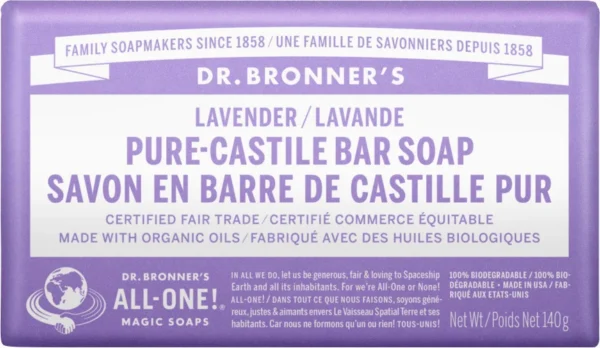 Savon en barre à la lavande Pure-Castile de Dr. Bronner's