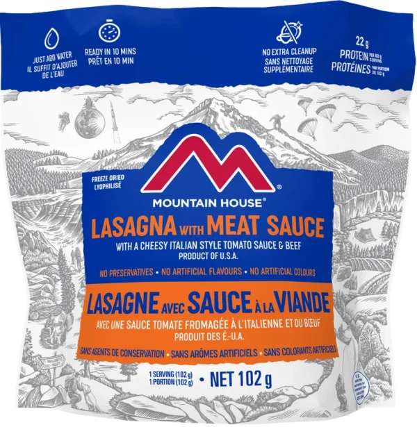 Lasagne avec sauce à la viande de Mountain House