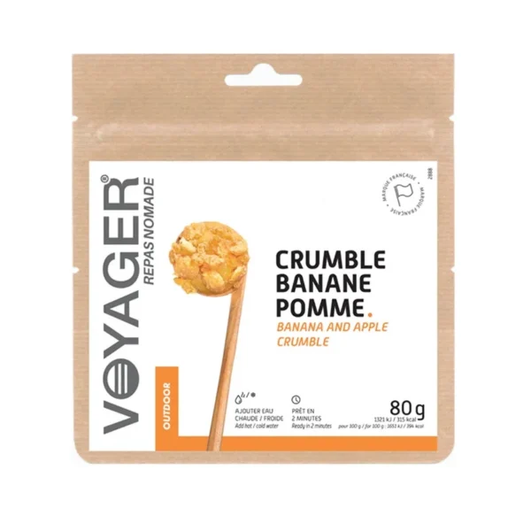Crumble pomme-banane lyophilisé