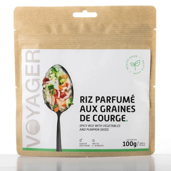 Riz parfumé aux graines de courge lyophilisé