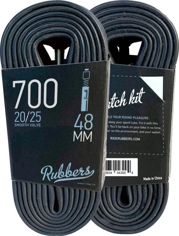 Chambre à air de vélo Presta/48mm 700 x 20-25 de Rubbers
