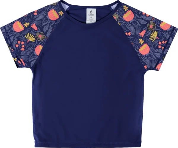Maillot solaire à manches courtes Eden de Level Six – Filles – Petits à jeunes