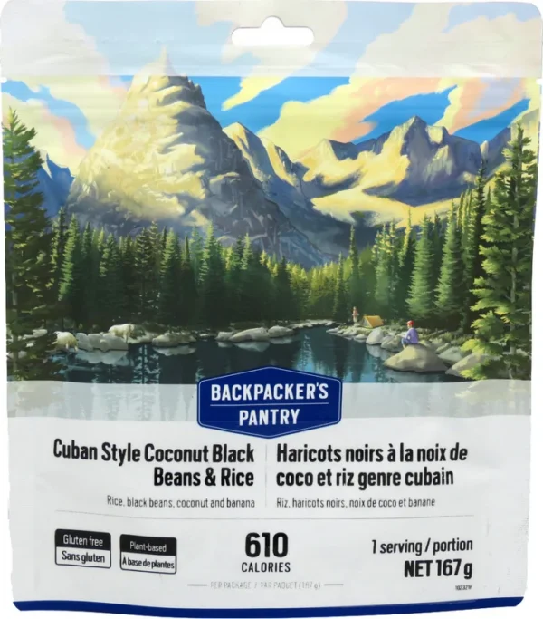 Haricots noirs noix de coco et riz genre cubain de Backpacker's Pantry
