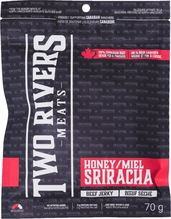 Honey Sriracha Beef Jerky de Two Rivers