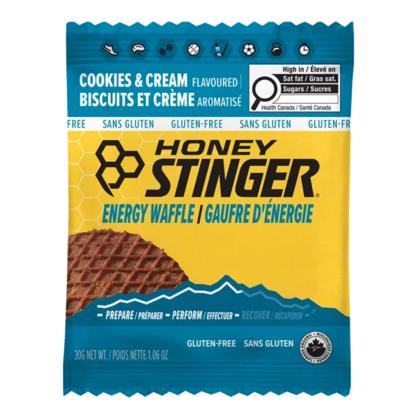 GF Cookies and Cream Waffle de Honey Stinger