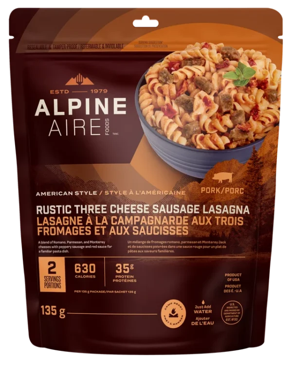 Lasagne rustique aux trois fromages et saucisse de AlpineAire