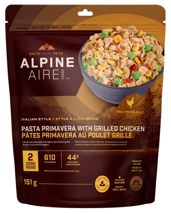 Pâtes Primavera avec poulet grillé de AlpineAire